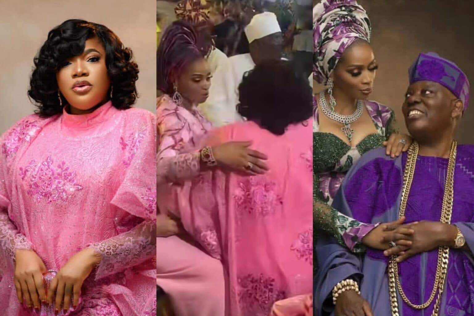 Toyin Abraham responds to backlash over kneeling to greet Okoya couple