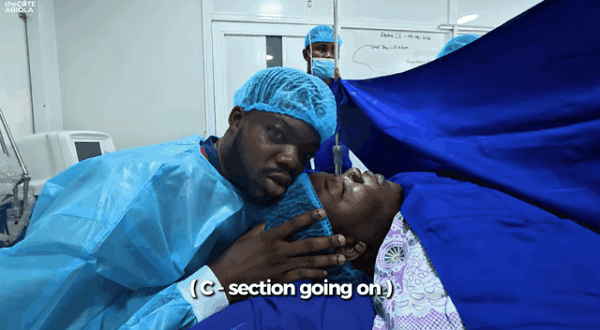 Cute Abiola faces backlash over wife's childbirth video