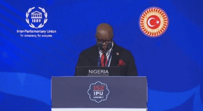 Akpabio to World Parliaments: Rise as guardians of peace, justice, humanity