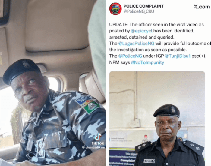 Police arrest officer over alleged N10,000 extortion in Lagos